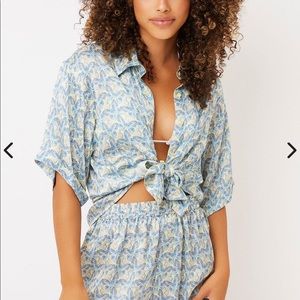 Frankies bikinis silk fifi high waist boxer shorts